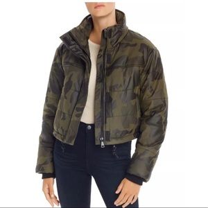 Army print cropped jacket